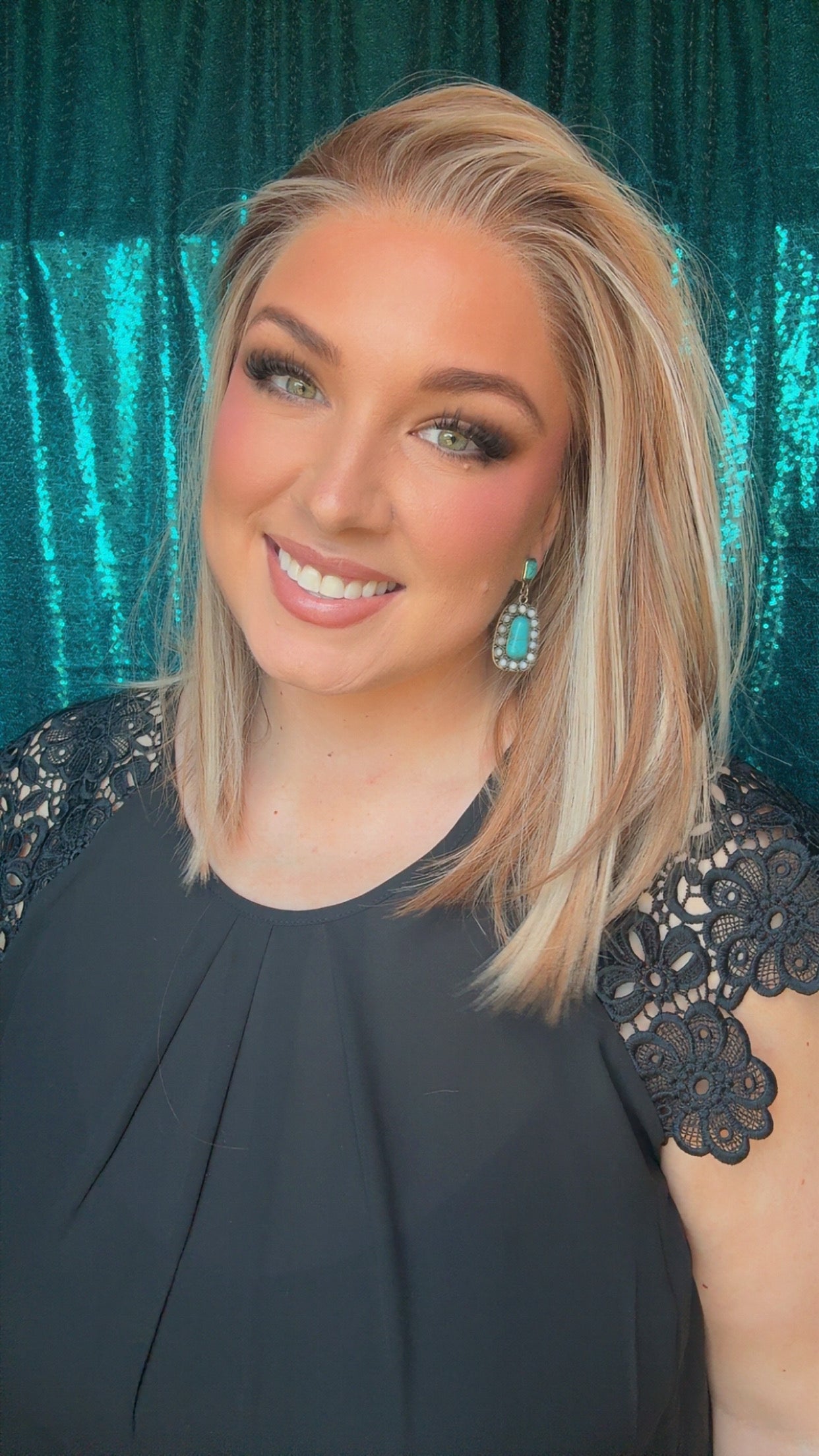 Mallory TX Linen Blonde Standard Size Synthetic Lace Front Wig 13x4