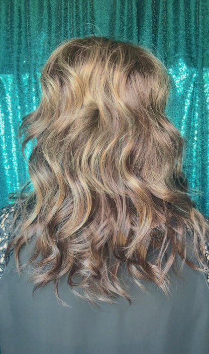 Callie Mocha Daydream Standard Size  Synthetic Lace Front Wig T-part
