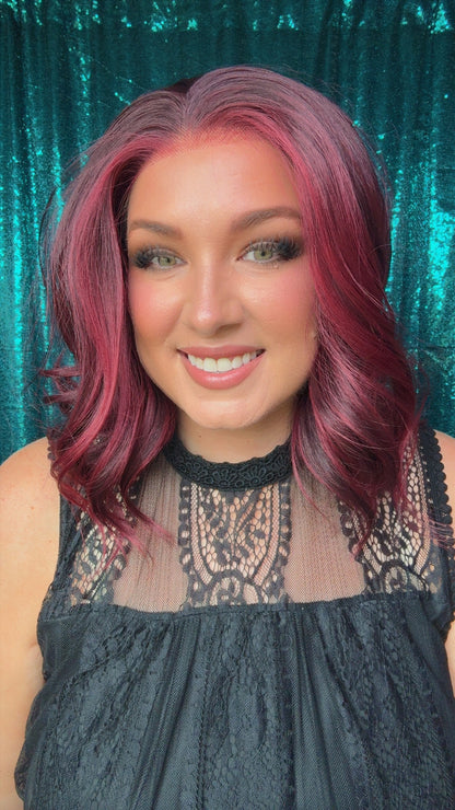 MARISSA CHERRY COLA |13x4 | Free part | 16” lace front synthetic wig
