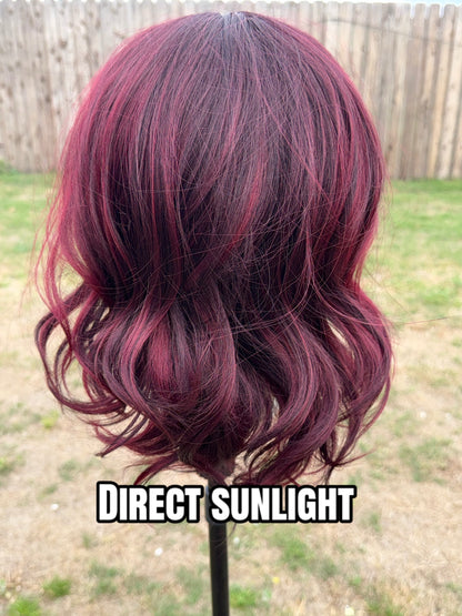 MARISSA CHERRY COLA |13x4 | Free part | 16” lace front synthetic wig