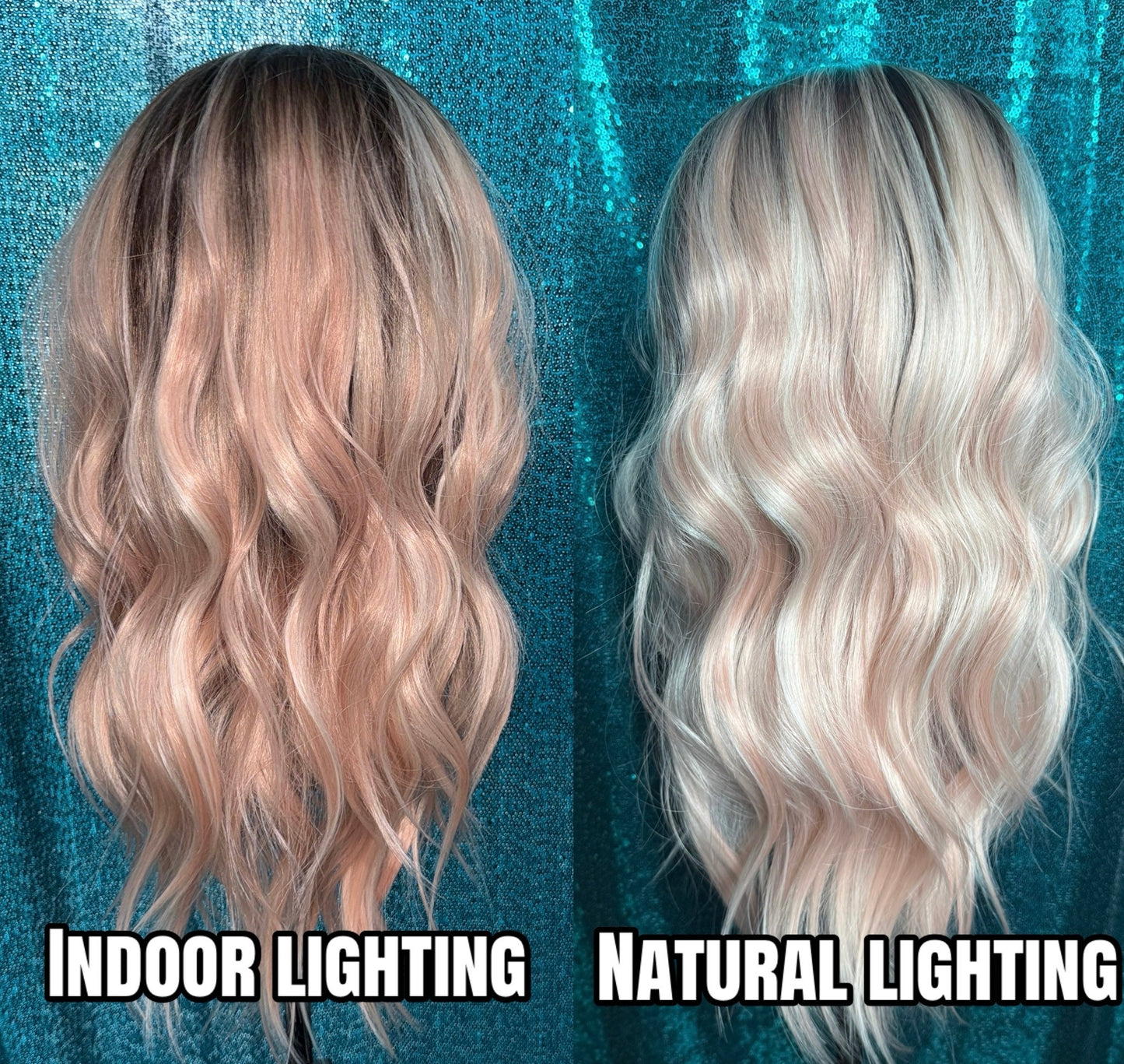 GLOW GETTER PEACH |26” | 13x4 Lace Front Synthetic Wig | Medium |Free Part