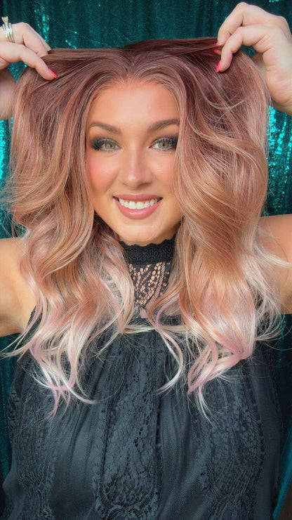 CATRINA PEACHWOOD ROSE| Medium | 13x4 | Free Part| 23” | Lace Front Wig