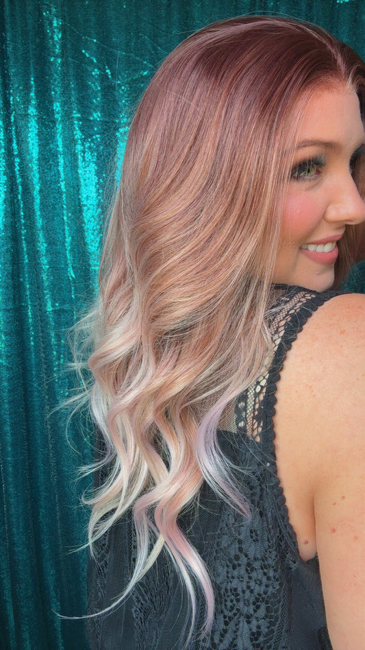 CATRINA PEACHWOOD ROSE| Medium | 13x4 | Free Part| 23” | Lace Front Wig