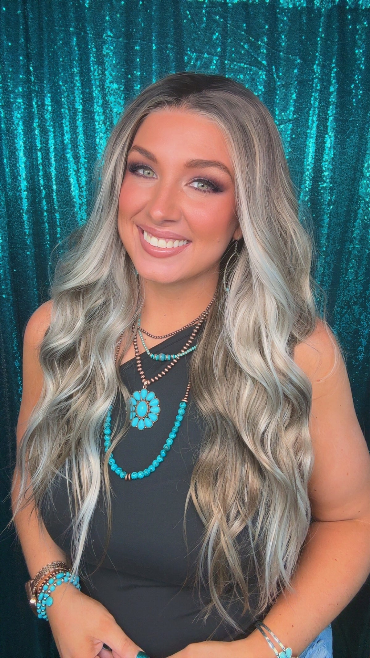 Indy Cashmere Smoke | 13x4 Lace front | Free Part | density 130 | large