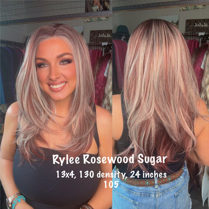 Rylee Rosewood Sugar | 13×4 | 130% Density | 24” | Free Part | Standard