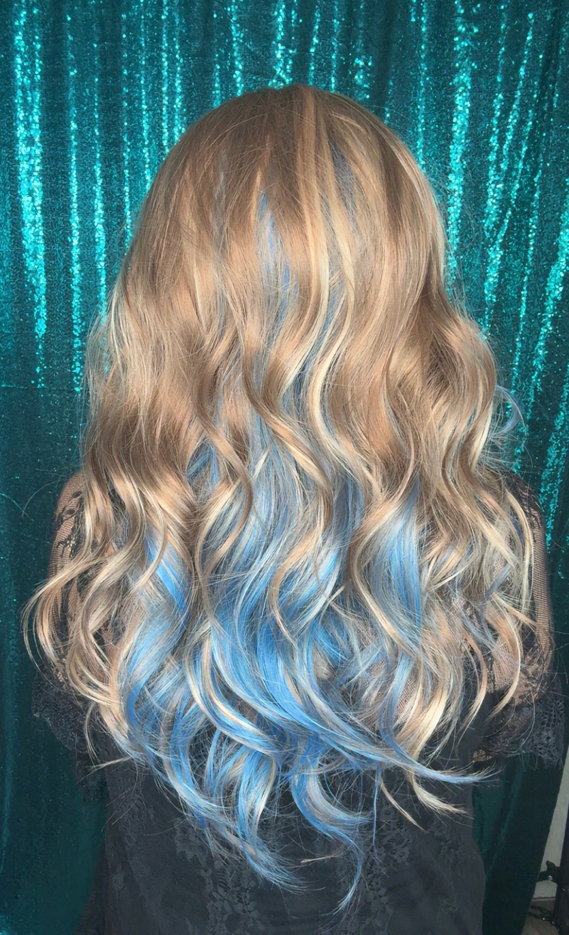 Envy Blue Mirage | 13x 4| Free Part | Lace Front | 25 inches | 130% density | Petite