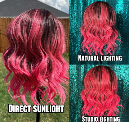 Karma Pink Pistol | 13x4 Lace Front Free Part | 130% density | Standard
