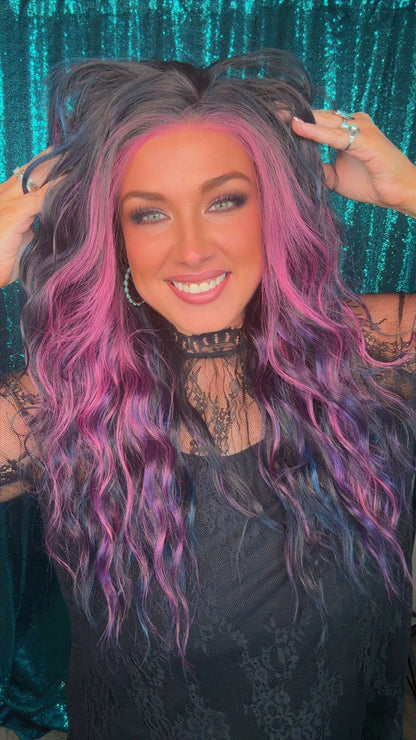 McKinley Electric Pop | 13x4 Free Part | Lace Front | 130% Density | Synthetic Wig | 28 Inches | Large