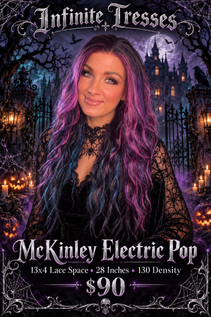 McKinley Electric Pop | 13x4 Free Part | Lace Front | 130% Density | Synthetic Wig | 28 Inches | Large