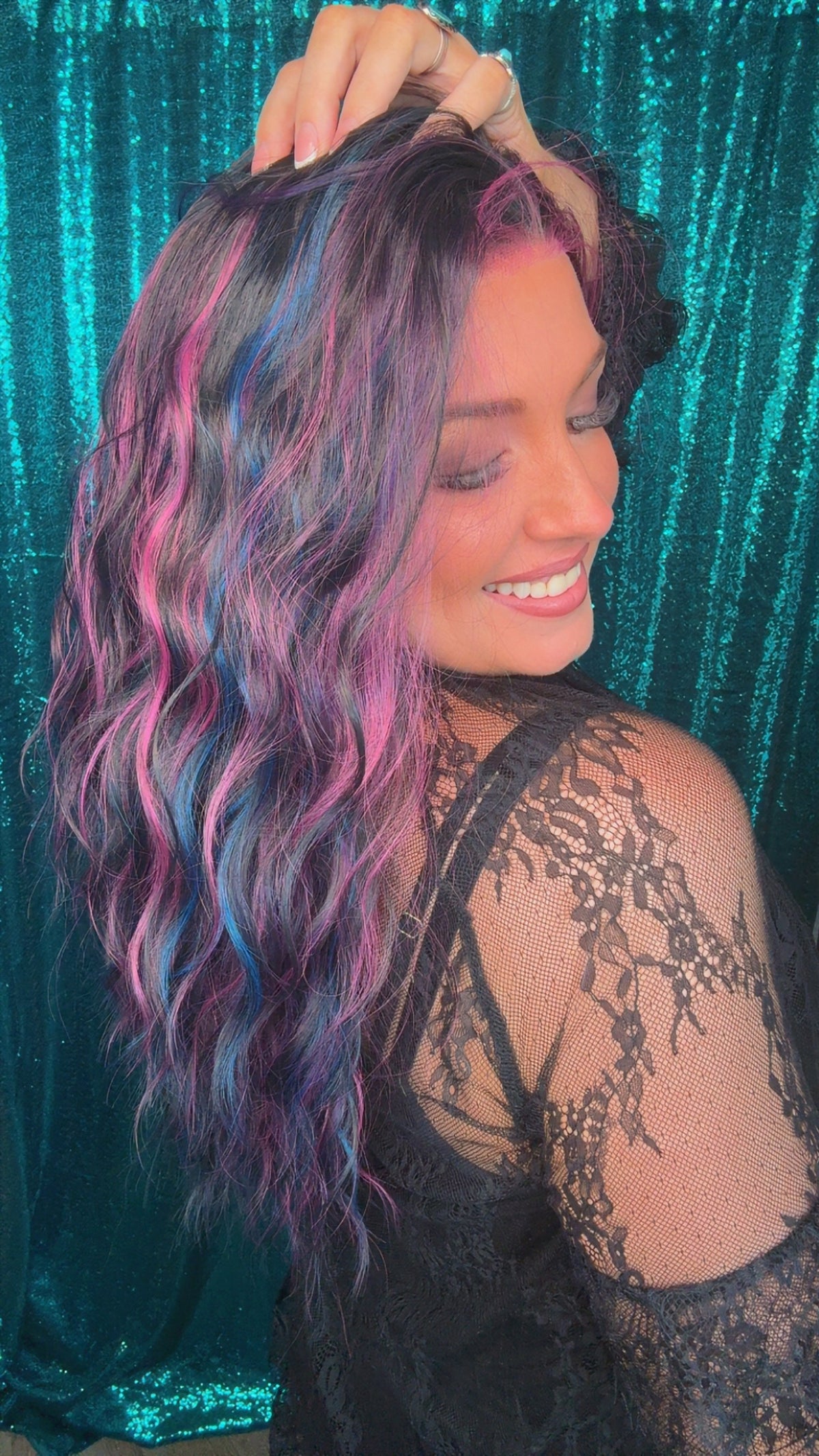 McKinley Electric Pop | 13x4 Free Part | Lace Front | 130% Density | Synthetic Wig | 28 Inches | Large