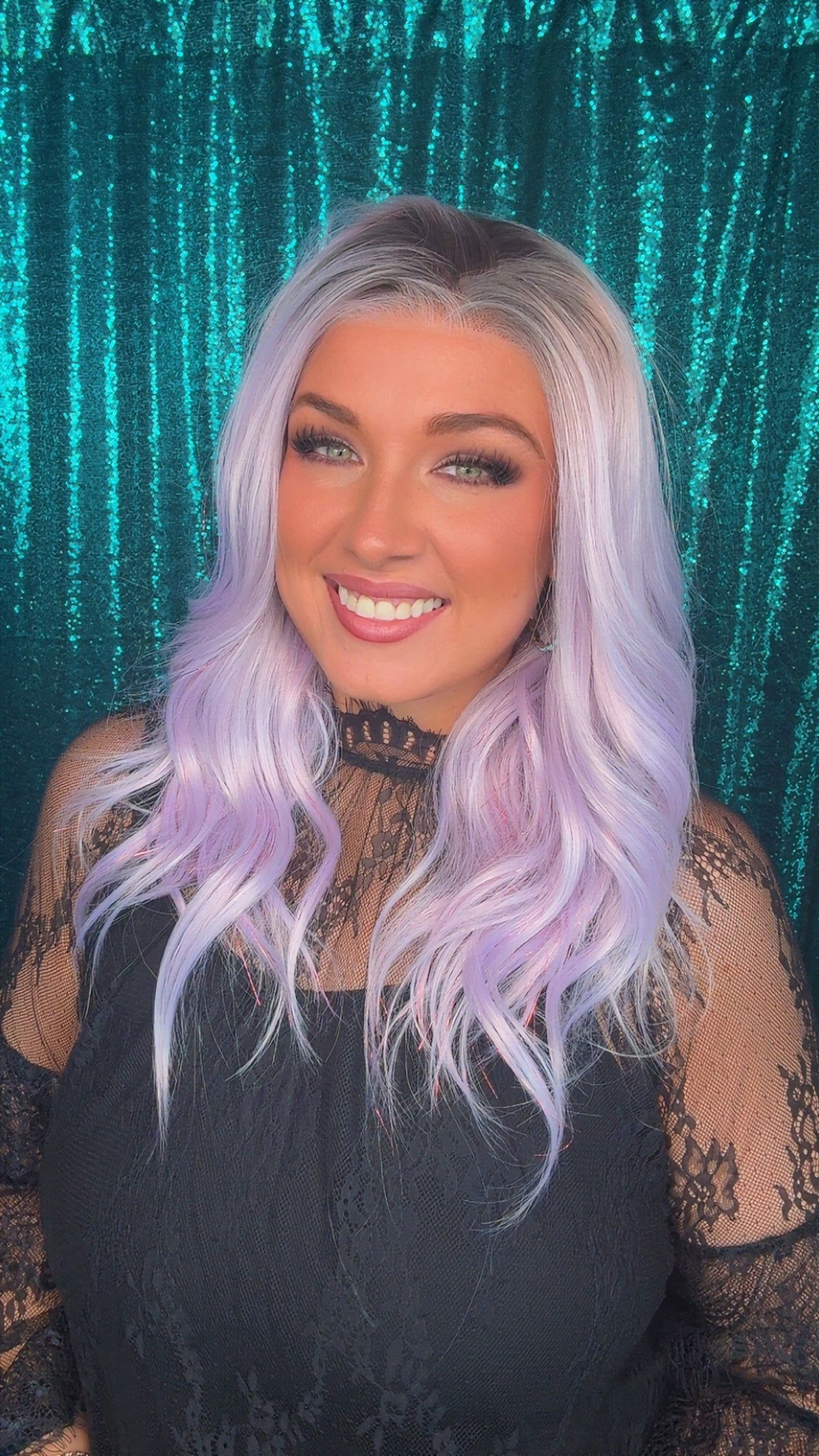Nova Fairy Dust Tinsel | 13x4 Free Part | Lace Front | 130% Density | Synthetic Wig | 22 Inches | Standard