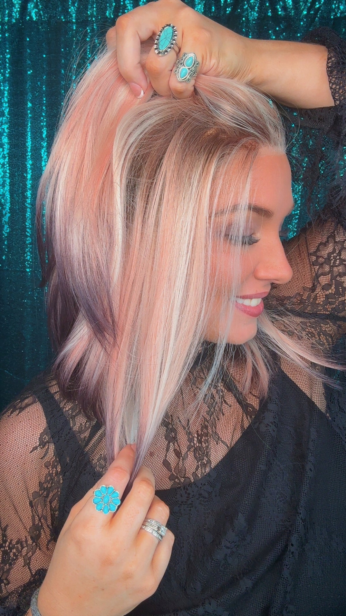 Palmer Peach Truffle | 13×4 Lace Front | Free Part | 130% Density | 18 Inches | Large