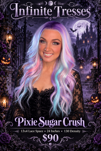 Pixie Sugar Crush | 13×4 Lace Front | Free Part | 130% Density | 24 Inches| Standard