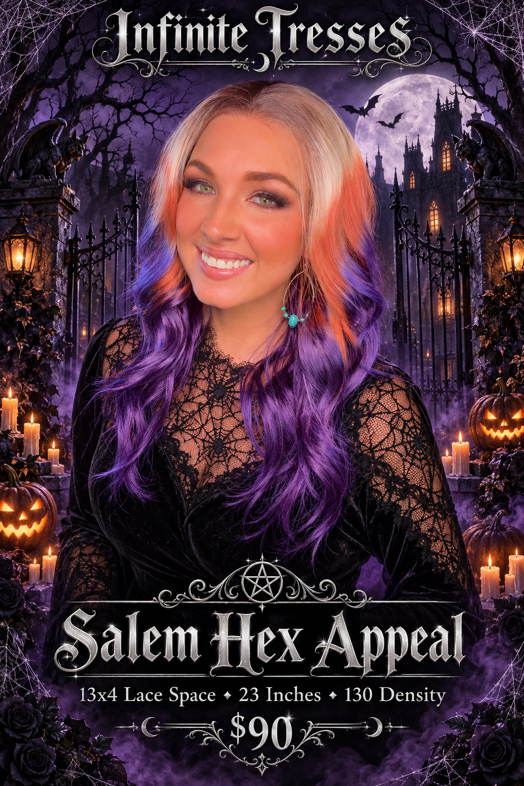 Salem Hex Appeal | 13×4 Free Part | Lace Front | 130% Density | Synthetic Wig | 23 Inches | Standard
