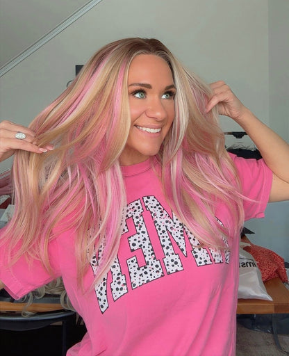 Karen Courageous Blush | 13x4 Free Part | Lace Front | 22 inches | 130% density | Large