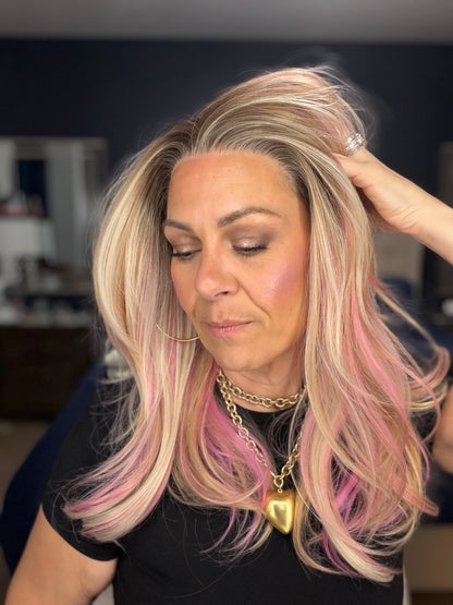 Karen Courageous Blush | 13x4 Free Part | Lace Front | 22 inches | 130% density | Large