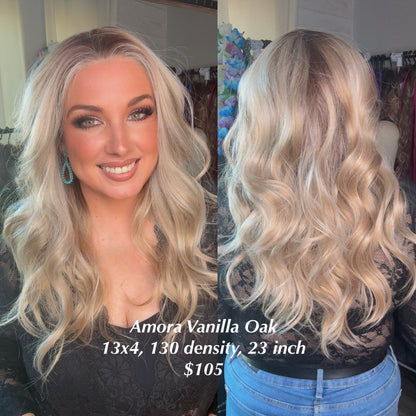 Amora Vanilla Oak | 13x4 Lace Front | Free Part | 23 inches | 130% Density | Large