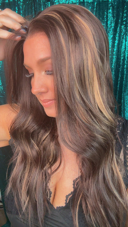 Fallon Chocolate Chai | 13x4 | Lace Front | Free Part | 25 in | Standard