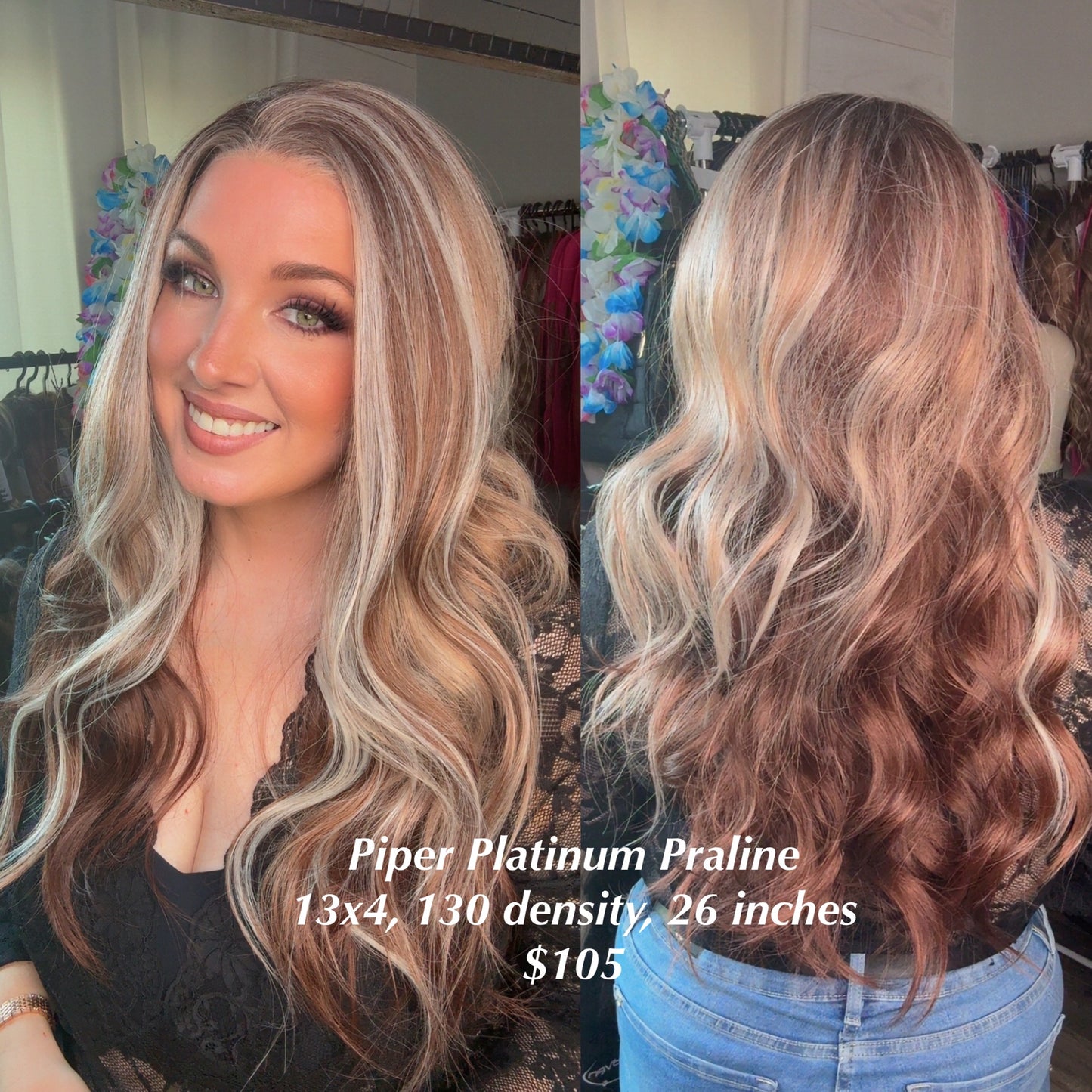 Piper Platinum Praline | 13x4 Lace Front | Free Part | Length: 26 inches | Density: 130%
Petite