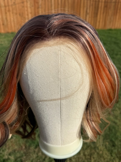 Poppy Sunset Sorbet | 13×4 Free Part | Lace Front | 18 Inches | 130% Density | Synthetic Futura Fiber| Standard