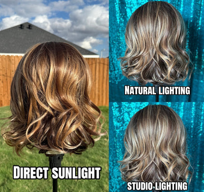 Marissa Caramel Swirl | 13×4 Lace Front | 16 Inches | 130% Density | Standard