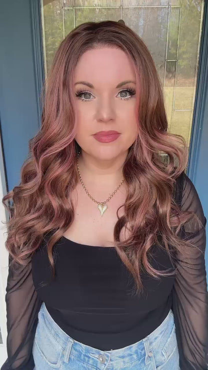 Peyton Pink Velvet Truffle (Standard) Lace Front Wig