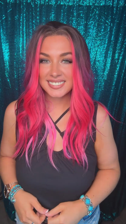 Karma Raspberry Riot | 26 inches | 13 x 4 lace Front | Free Part | 130 density | Standard