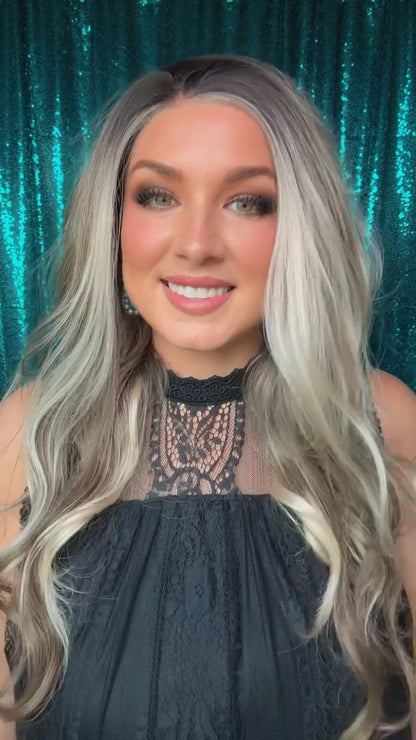 ALYSSA VANILLA SMOKE |Free Part | 13x3 Lace Front | 24 Inches |Medium