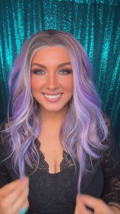 Lottie Lavender Bluebell 13x 4 Lace Front  |Free Part | 130 density | Petite