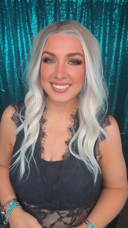 Hannah Cream Blonde — 25” | 13×4  Free Part | Lace Front |130% Density | Large