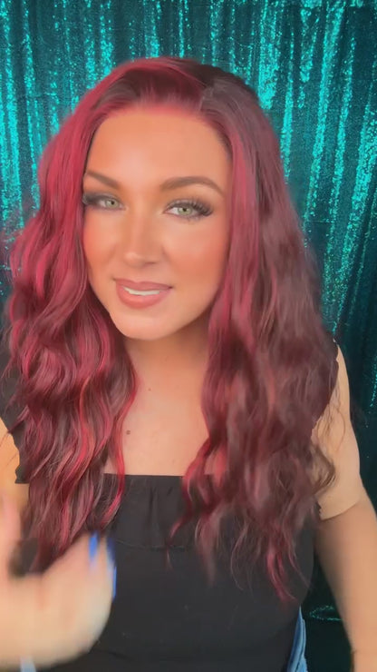 Maddie Cherry Bomb | 13x4 Lace Front | Free Part | 130% density | 26 inches | Standard