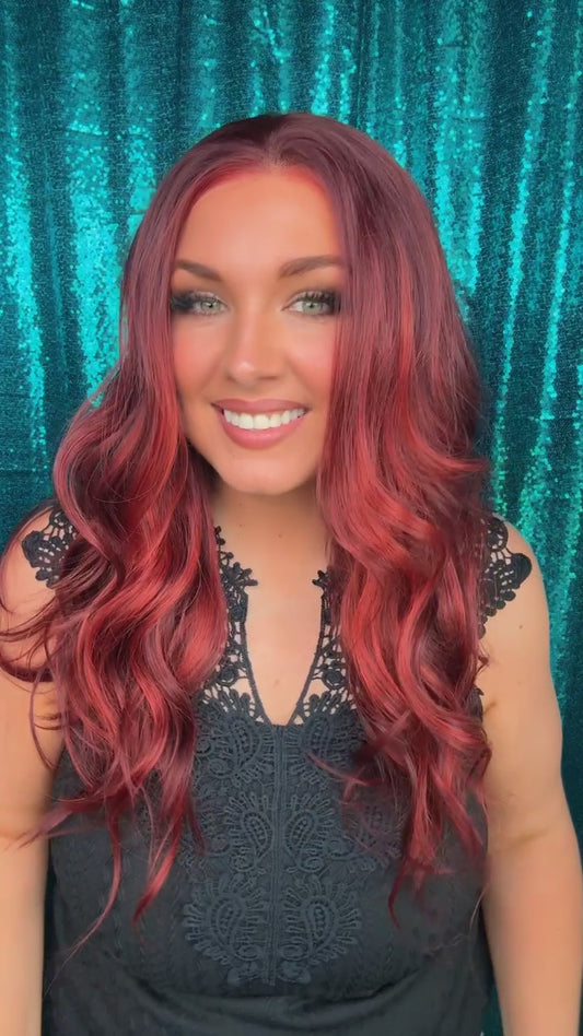 Delilah Bordeaux Flame | 13x4 Free Part | 24”| 130%| Standard only