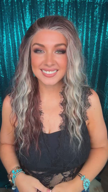 Maddie Caramel Bourbon | 13x4 lace Front | Free Part | 130 % density  26 inches | Petite